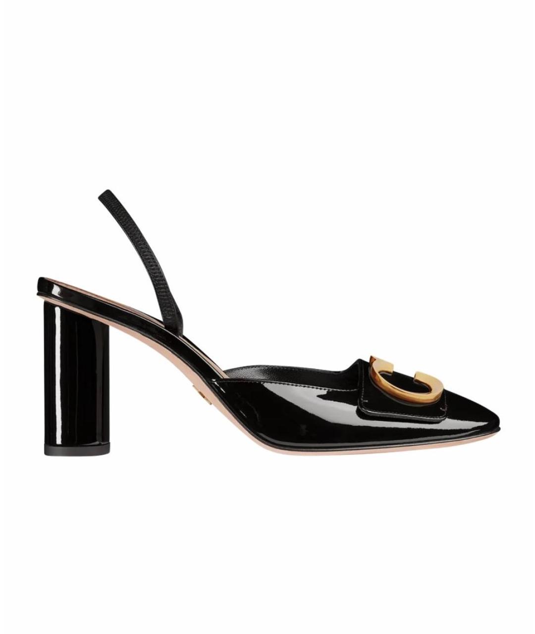 CHRISTIAN DIOR Черные туфли из лакированной кожи, фото 1