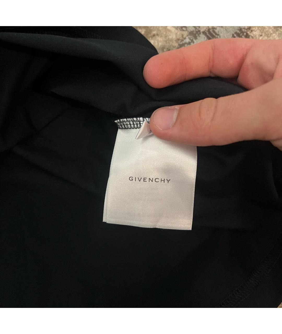 GIVENCHY Черная хлопковая футболка, фото 4