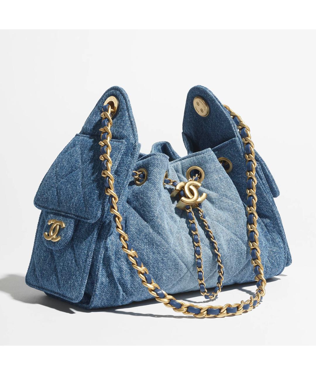 CHANEL Синяя деним сумка тоут, фото 2