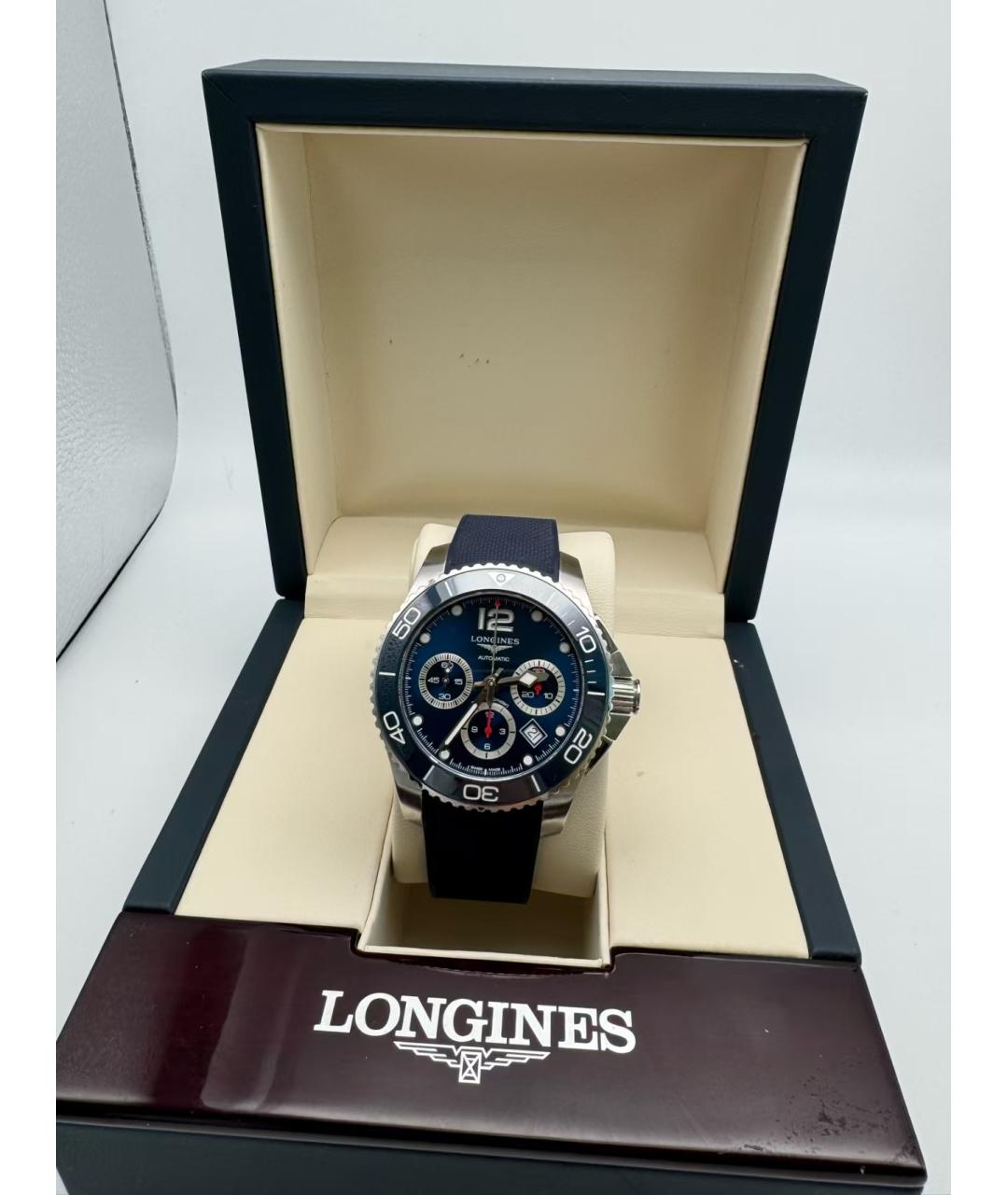 LONGINES Синие стальные часы, фото 2