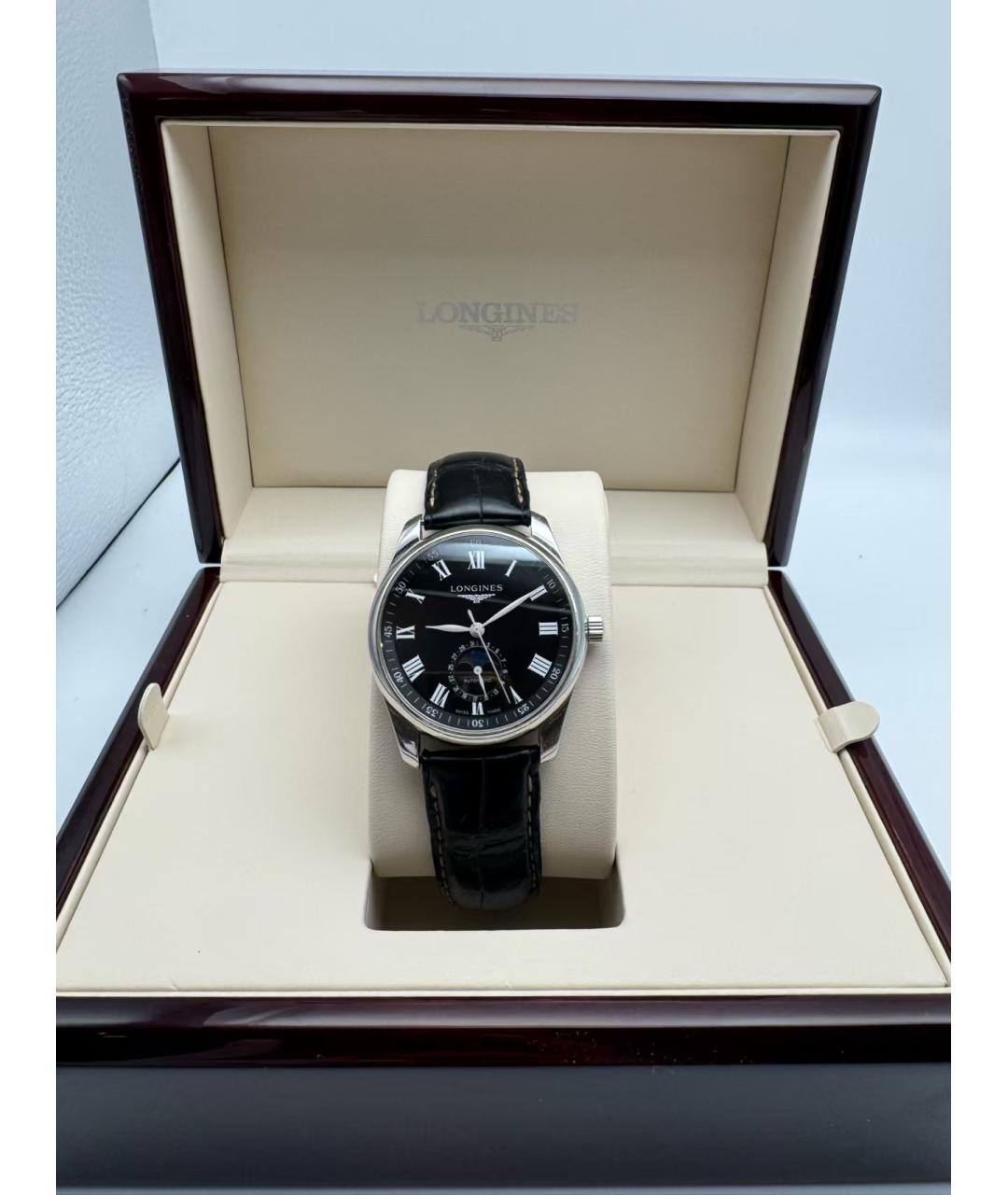 LONGINES Черные часы, фото 3