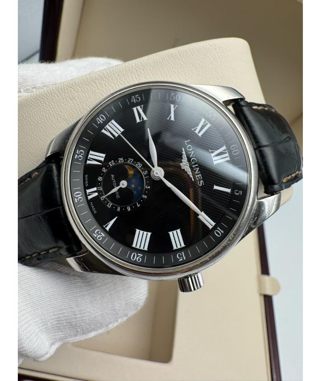 LONGINES Черные часы, фото 5