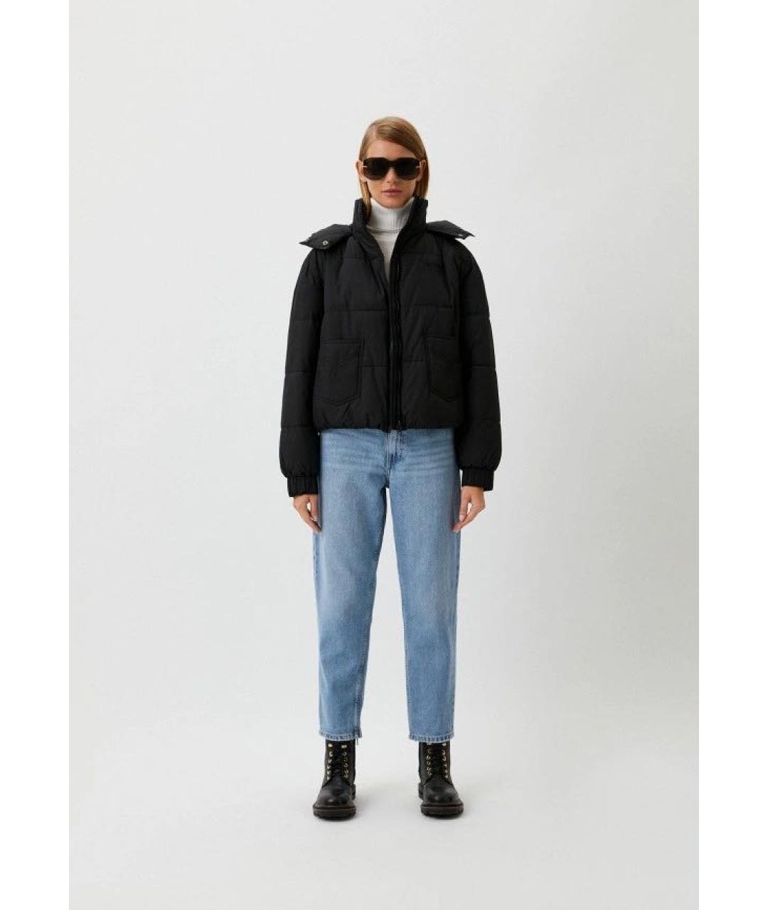 MOSCHINO JEANS Черная полиэстеровая куртка, фото 5