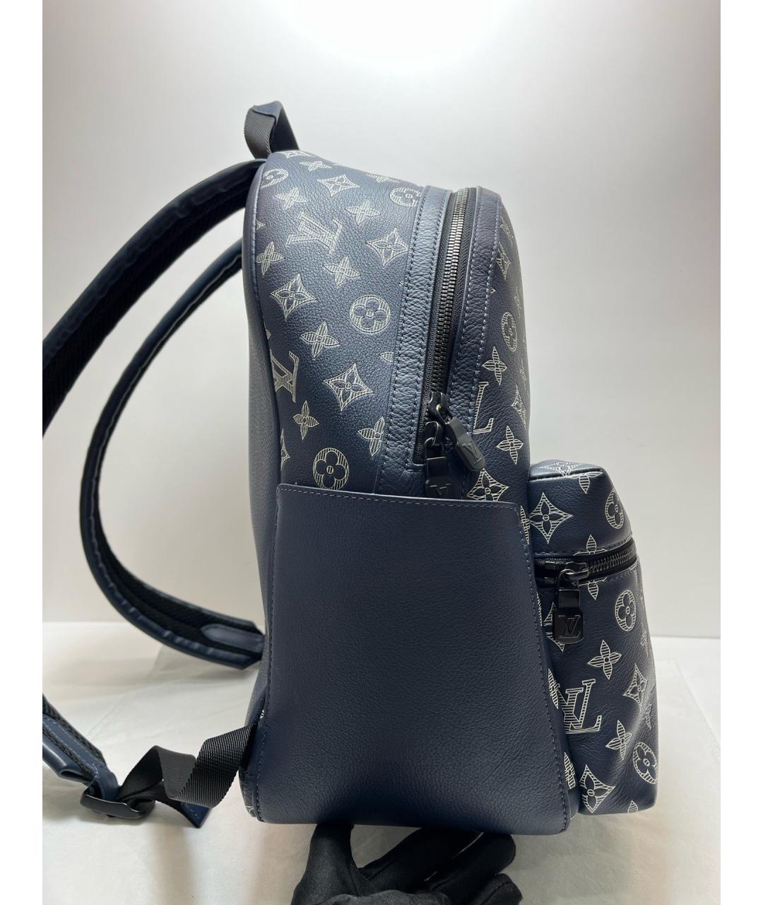 LOUIS VUITTON Синий рюкзак из искусственной кожи, фото 4