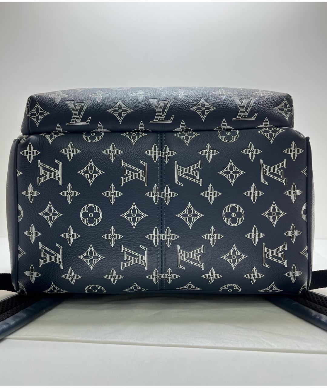 LOUIS VUITTON Синий рюкзак из искусственной кожи, фото 5