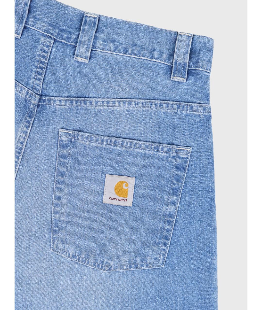 CARHARTT WIP Голубые хлопковые джинсы, фото 7