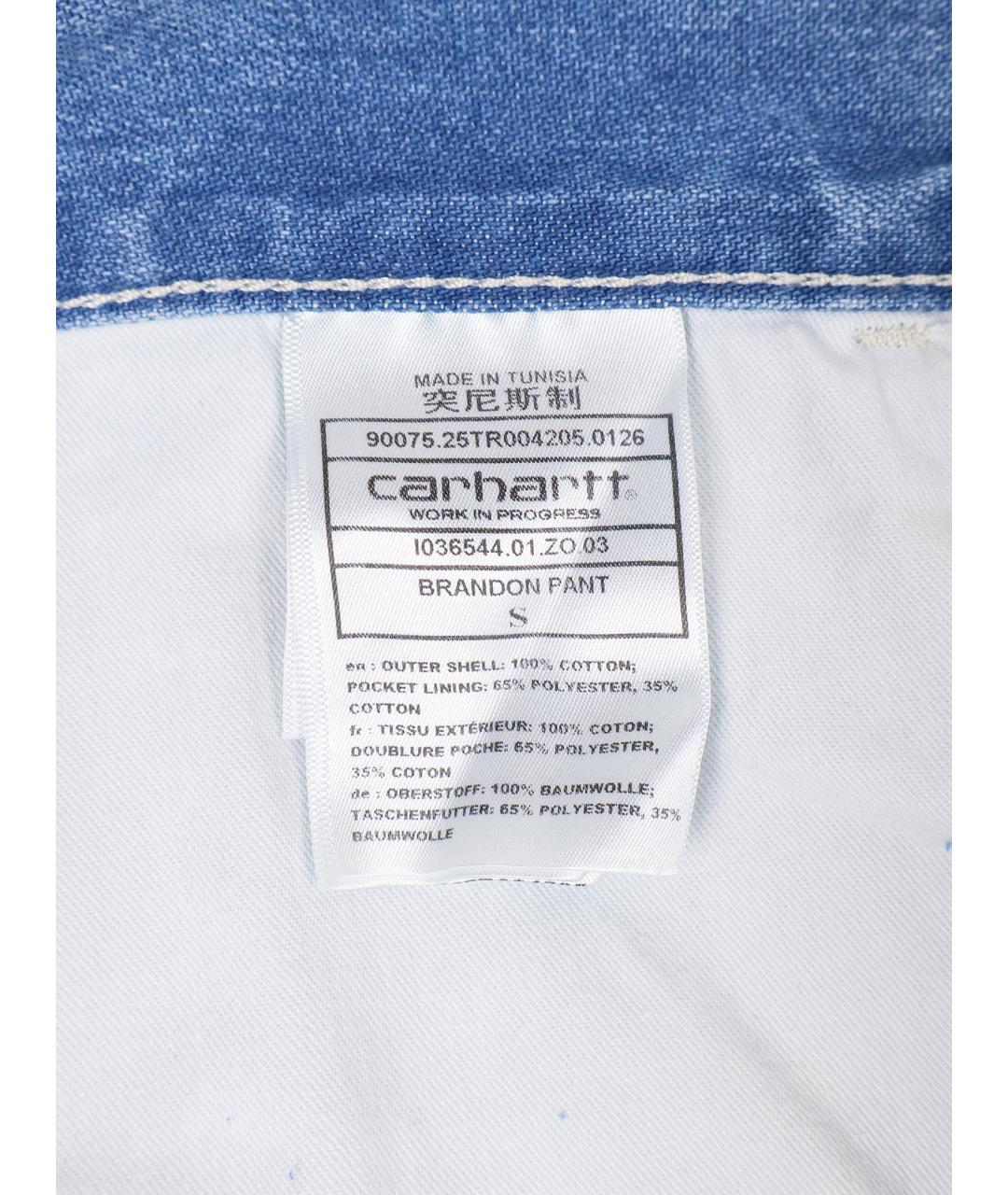 CARHARTT WIP Голубые хлопковые джинсы, фото 8