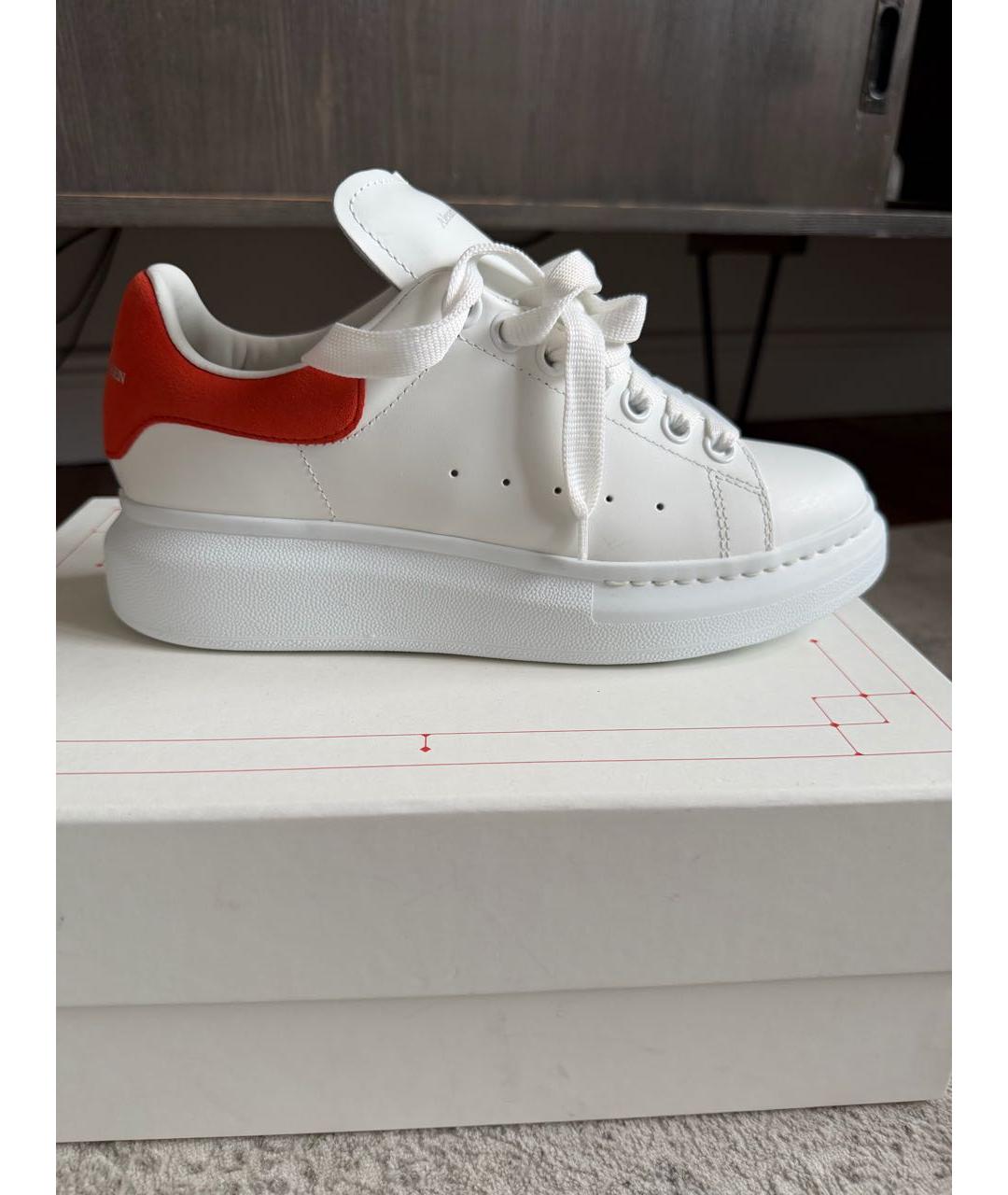 ALEXANDER MCQUEEN Белые кожаные кеды, фото 6