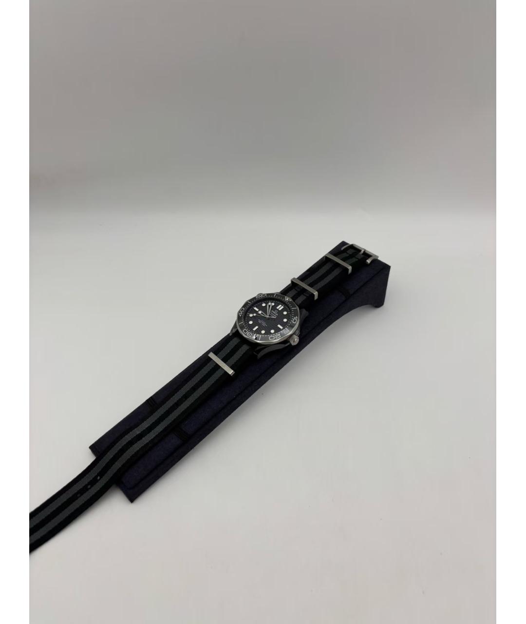 OMEGA Черные часы, фото 2