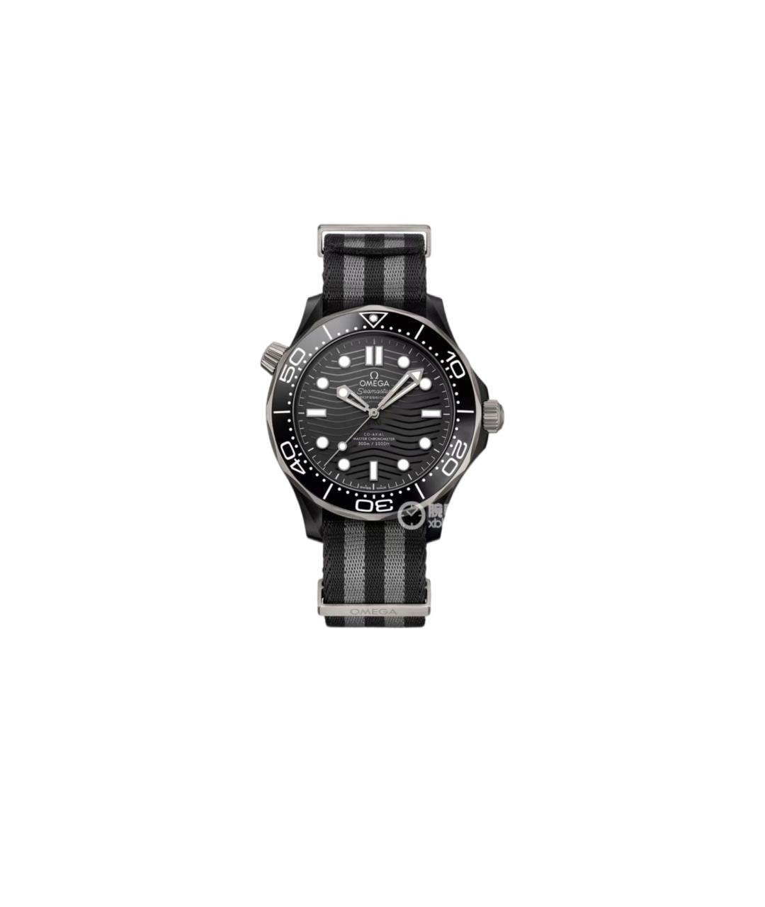 OMEGA Черные часы, фото 6