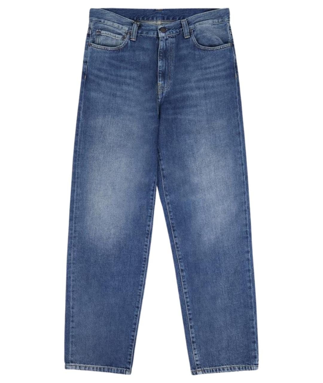 CARHARTT WIP Синие хлопковые прямые джинсы, фото 1