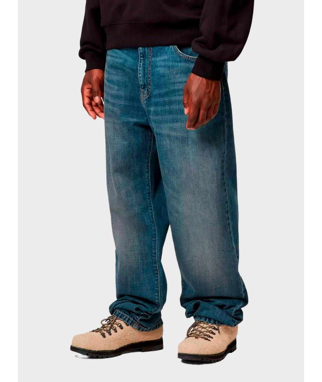 CARHARTT WIP Синие хлопковые прямые джинсы, фото 3