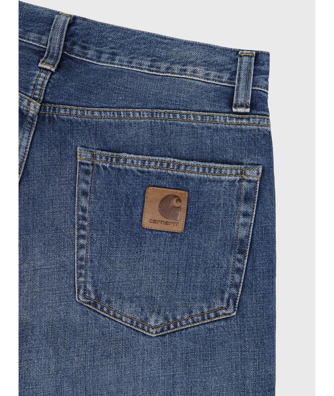 CARHARTT WIP Синие хлопковые прямые джинсы, фото 7