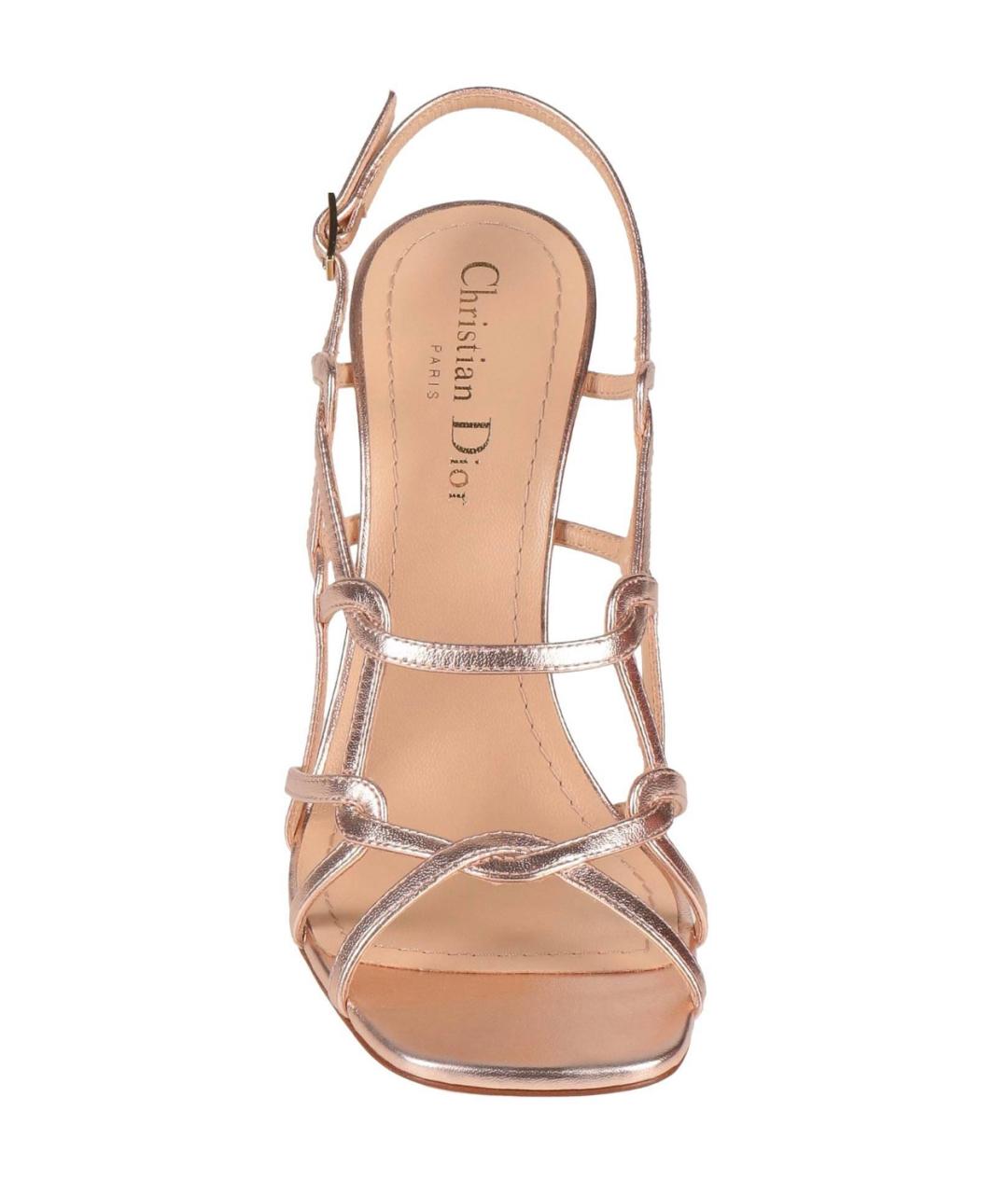 CHRISTIAN DIOR Розовые кожаные босоножки, фото 3