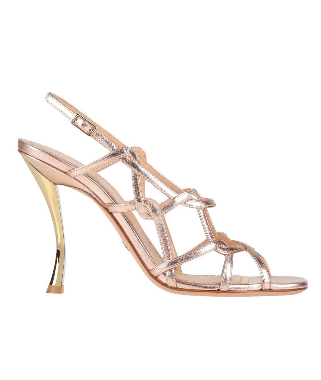 CHRISTIAN DIOR Розовые кожаные босоножки, фото 1