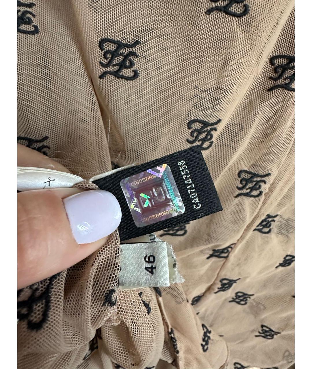 FENDI Бежевое сетчатое боди, фото 3