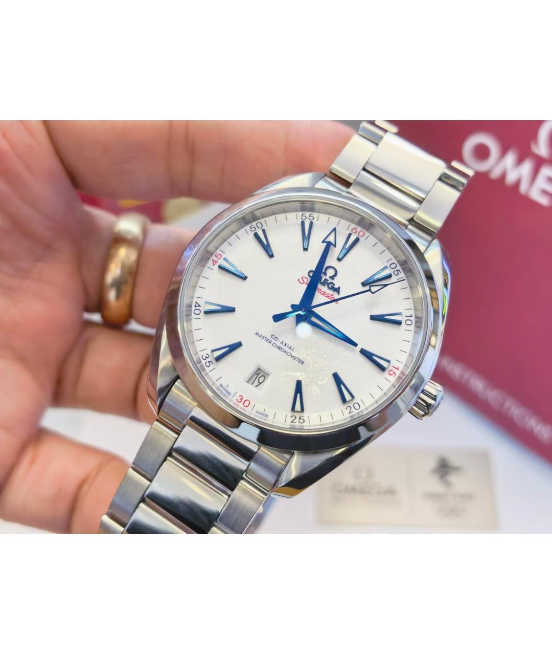 OMEGA Серебряные часы, фото 4
