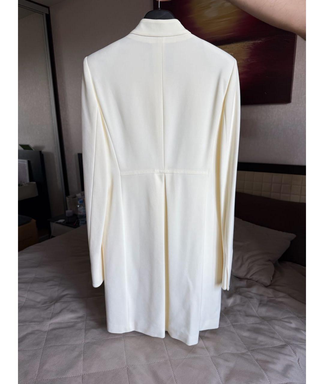 MAX MARA Белое вискозное пальто, фото 6