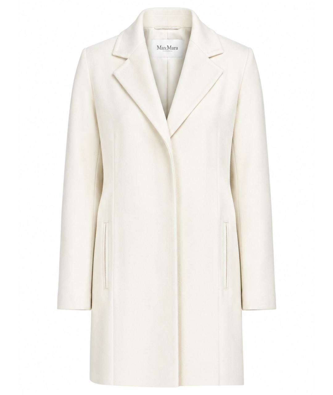 MAX MARA Белое вискозное пальто, фото 1