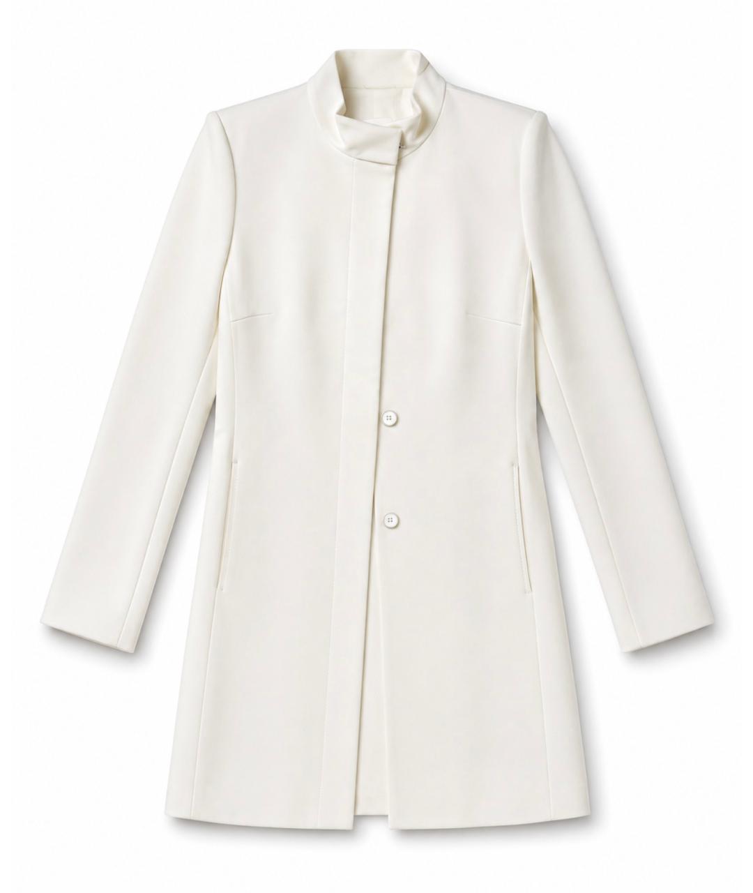 MAX MARA Белое вискозное пальто, фото 1