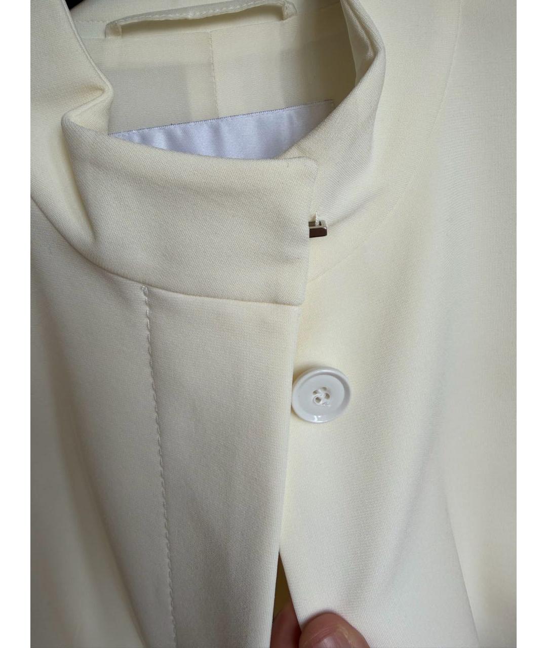 MAX MARA Белое вискозное пальто, фото 4