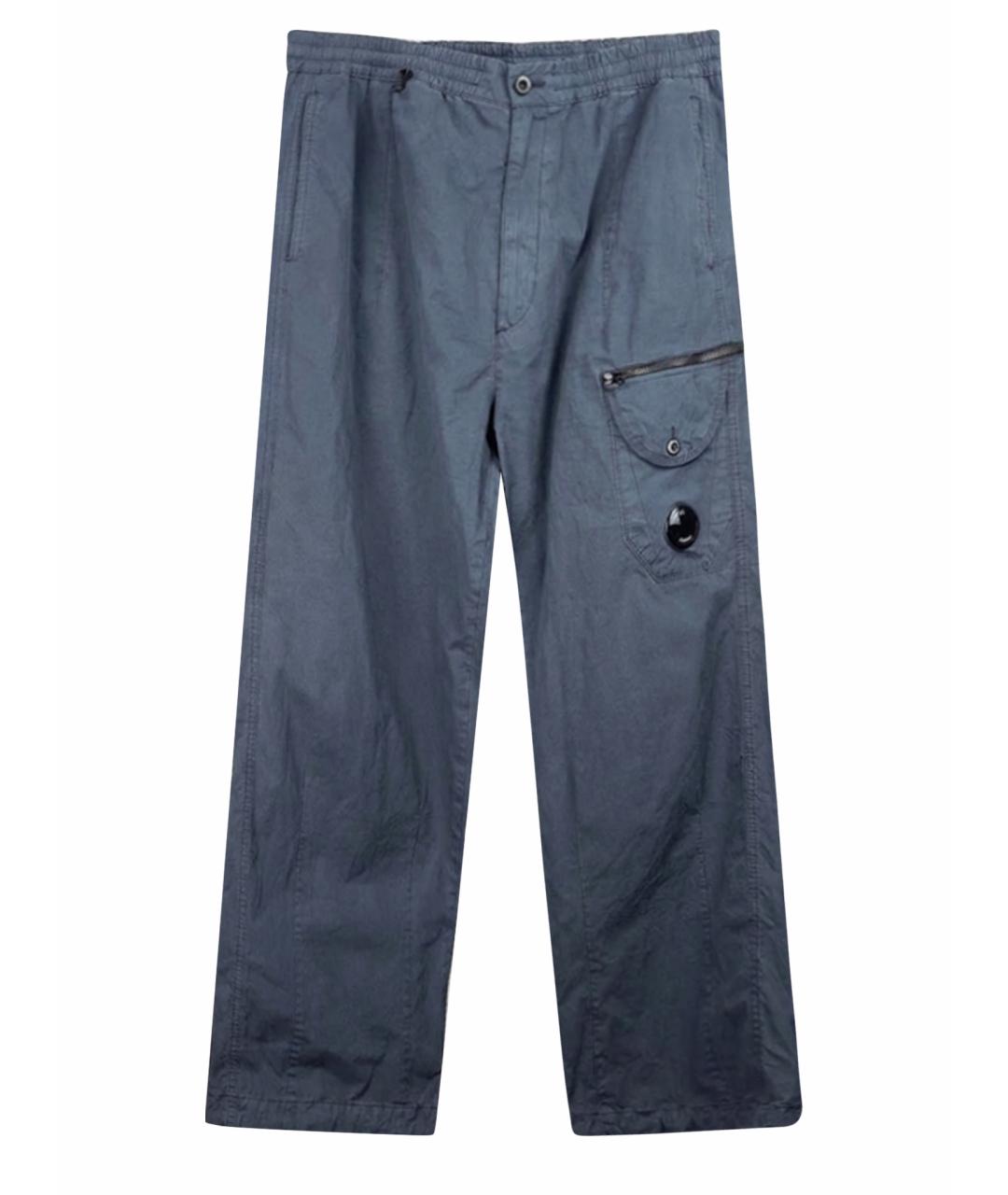 CP COMPANY Темно-синие хлопко-эластановые повседневные брюки, фото 1