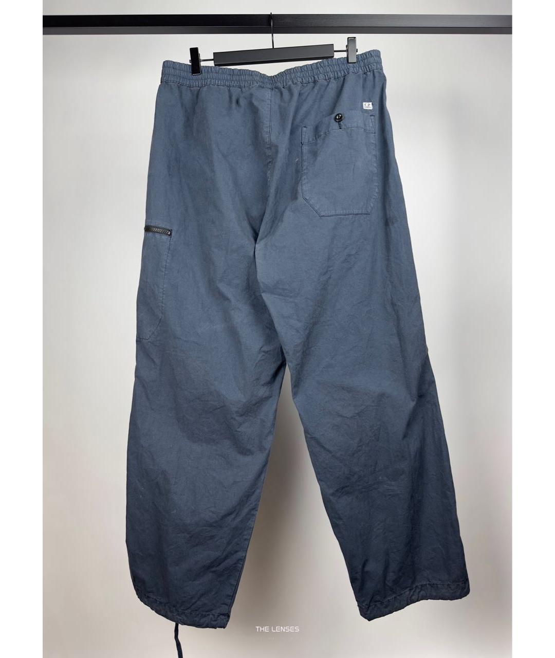 CP COMPANY Темно-синие хлопко-эластановые повседневные брюки, фото 2