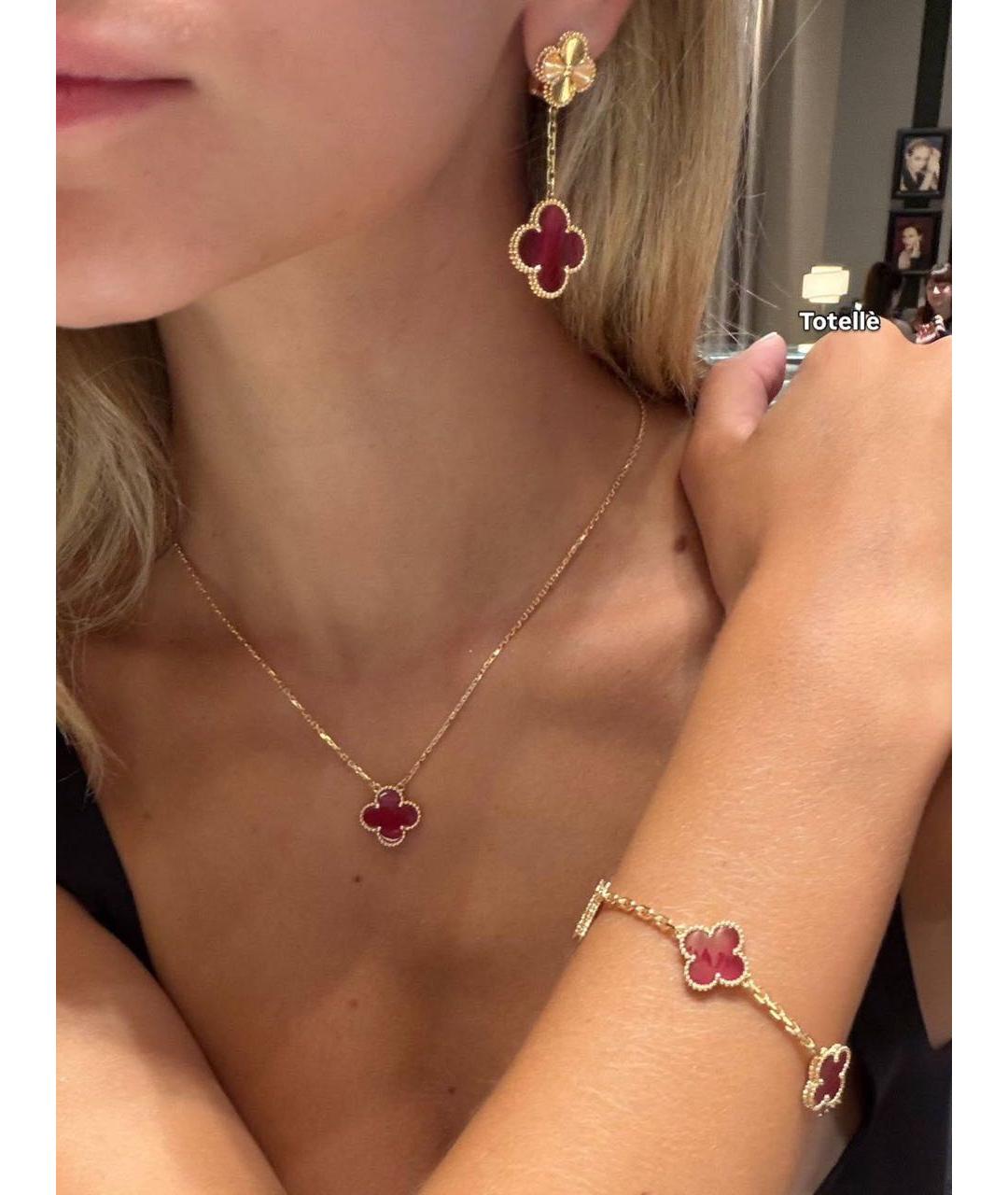 VAN CLEEF & ARPELS Розовый браслет из желтого золота, фото 3