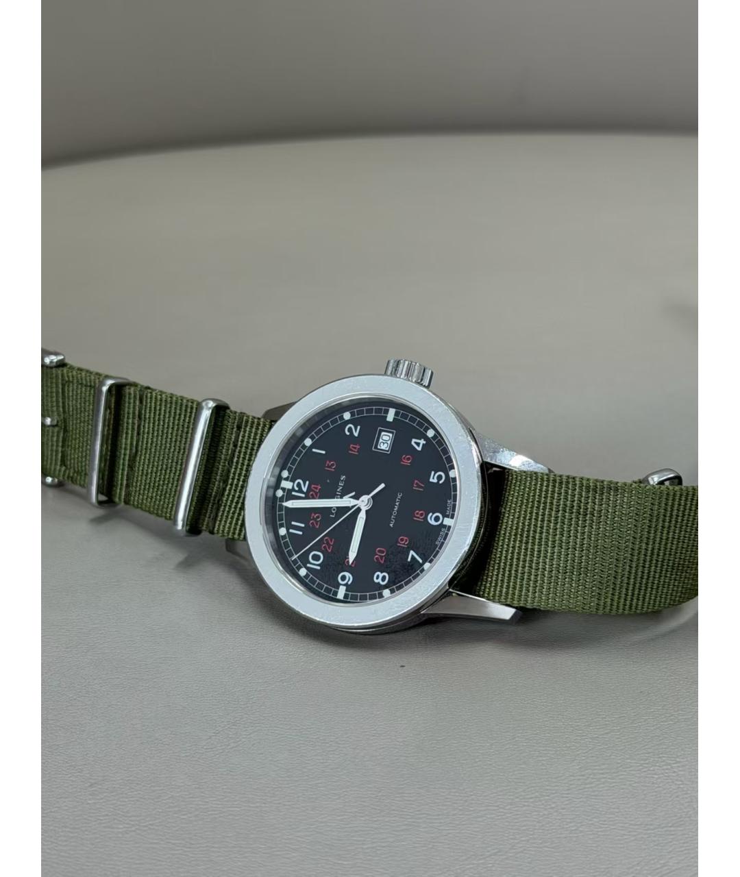LONGINES Зеленые стальные часы, фото 5
