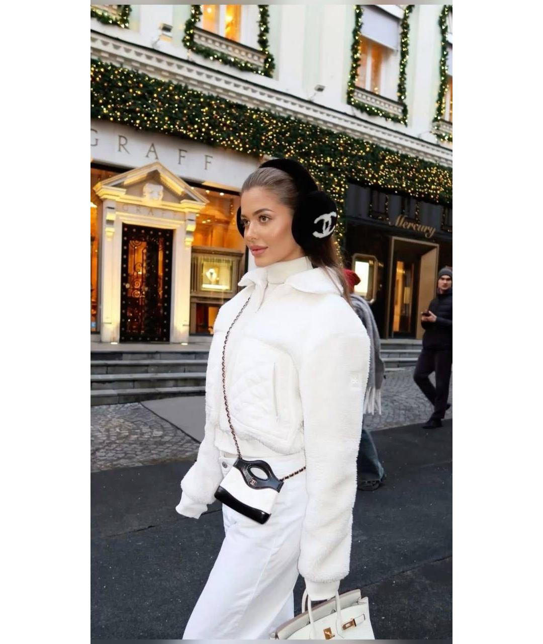 CHANEL Черные шерстяные наушники, фото 3