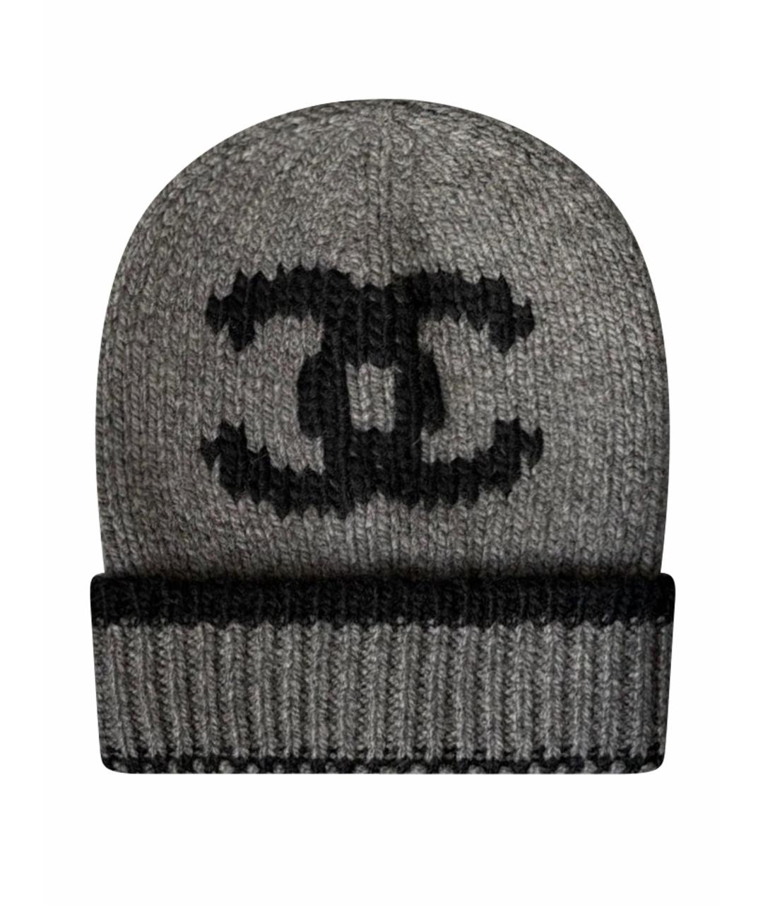 CHANEL Антрацитовая шапка, фото 1