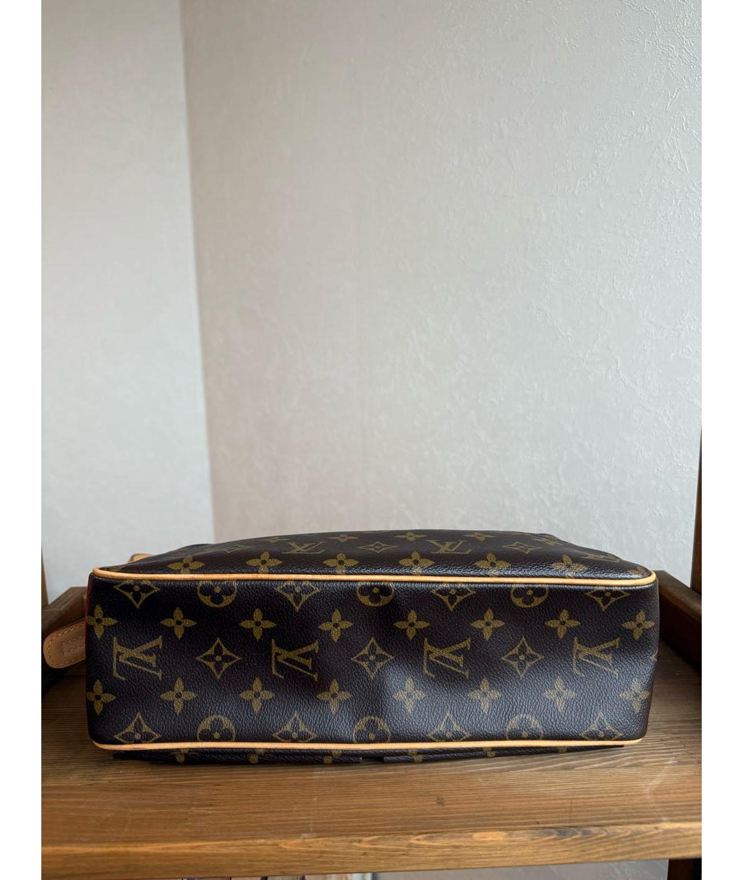LOUIS VUITTON Коричневая сумка тоут из канвы, фото 6