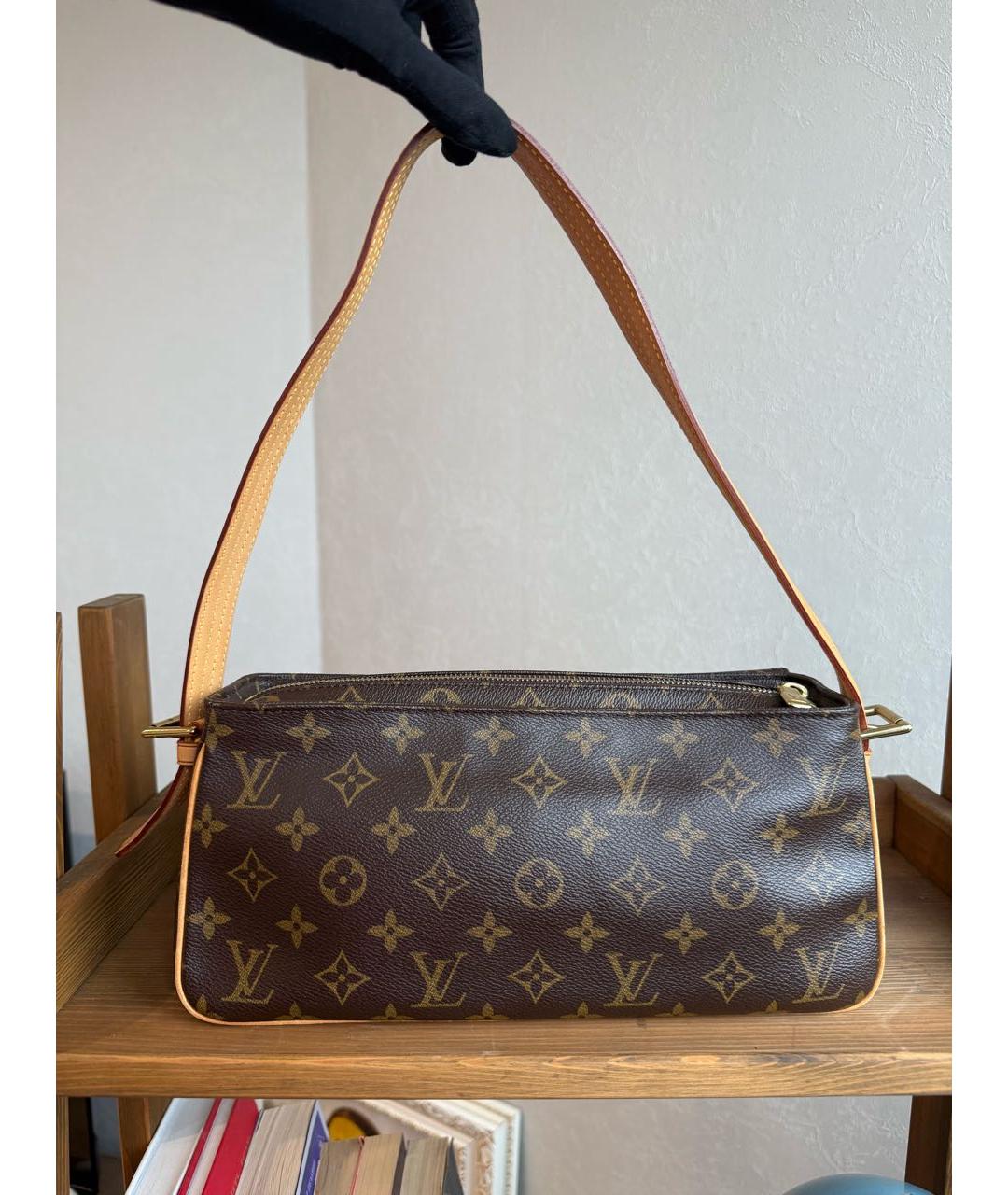 LOUIS VUITTON Коричневая сумка тоут из канвы, фото 3
