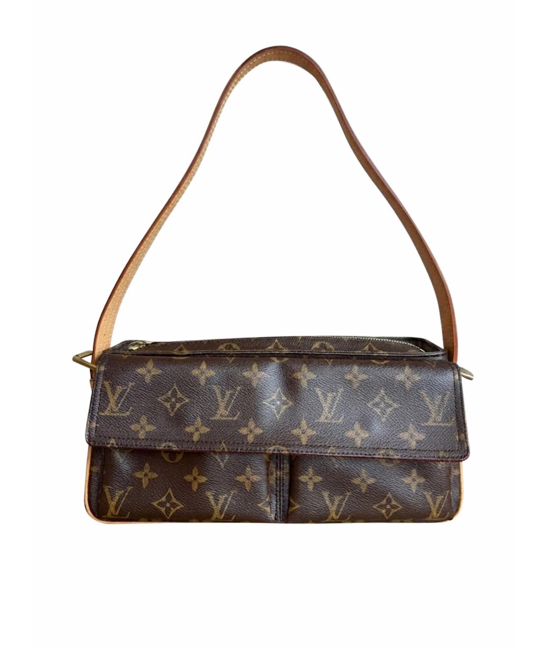 LOUIS VUITTON Коричневая сумка тоут из канвы, фото 1