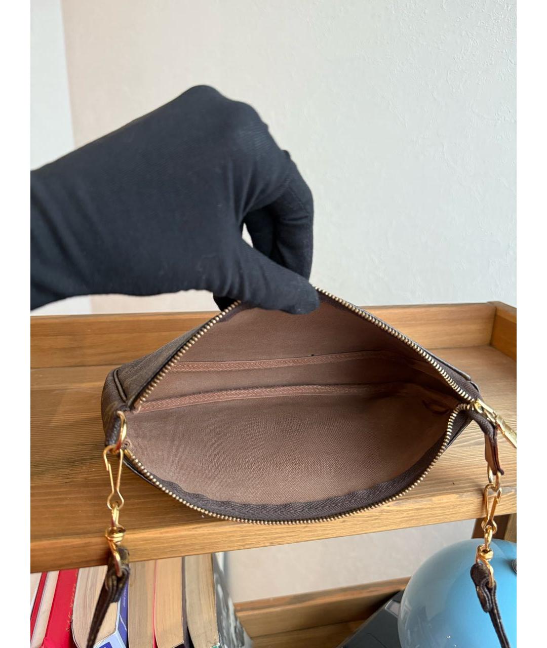 LOUIS VUITTON Коричневая сумка через плечо из канвы, фото 4