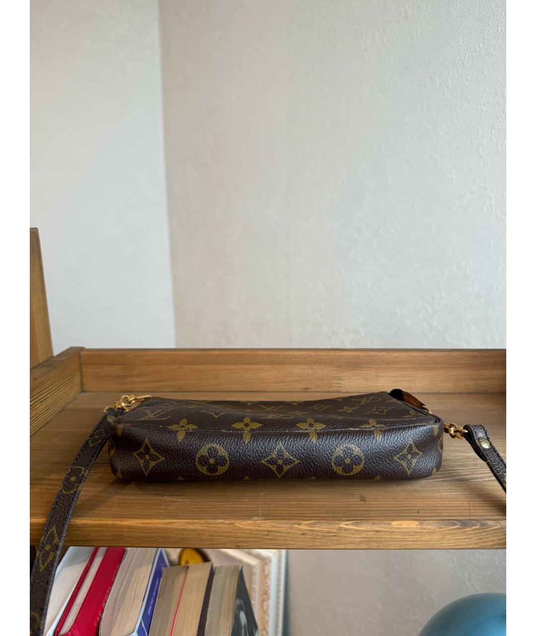 LOUIS VUITTON Коричневая сумка через плечо из канвы, фото 5