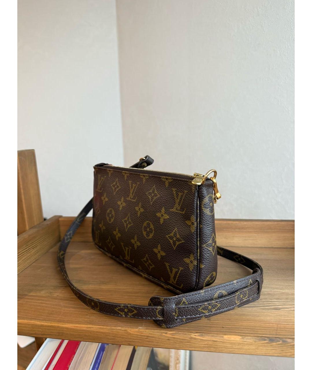 LOUIS VUITTON Коричневая сумка через плечо из канвы, фото 2