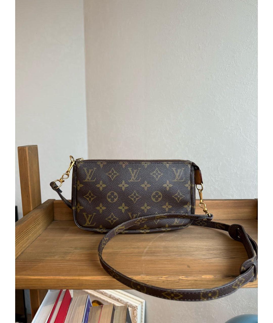 LOUIS VUITTON Коричневая сумка через плечо из канвы, фото 3