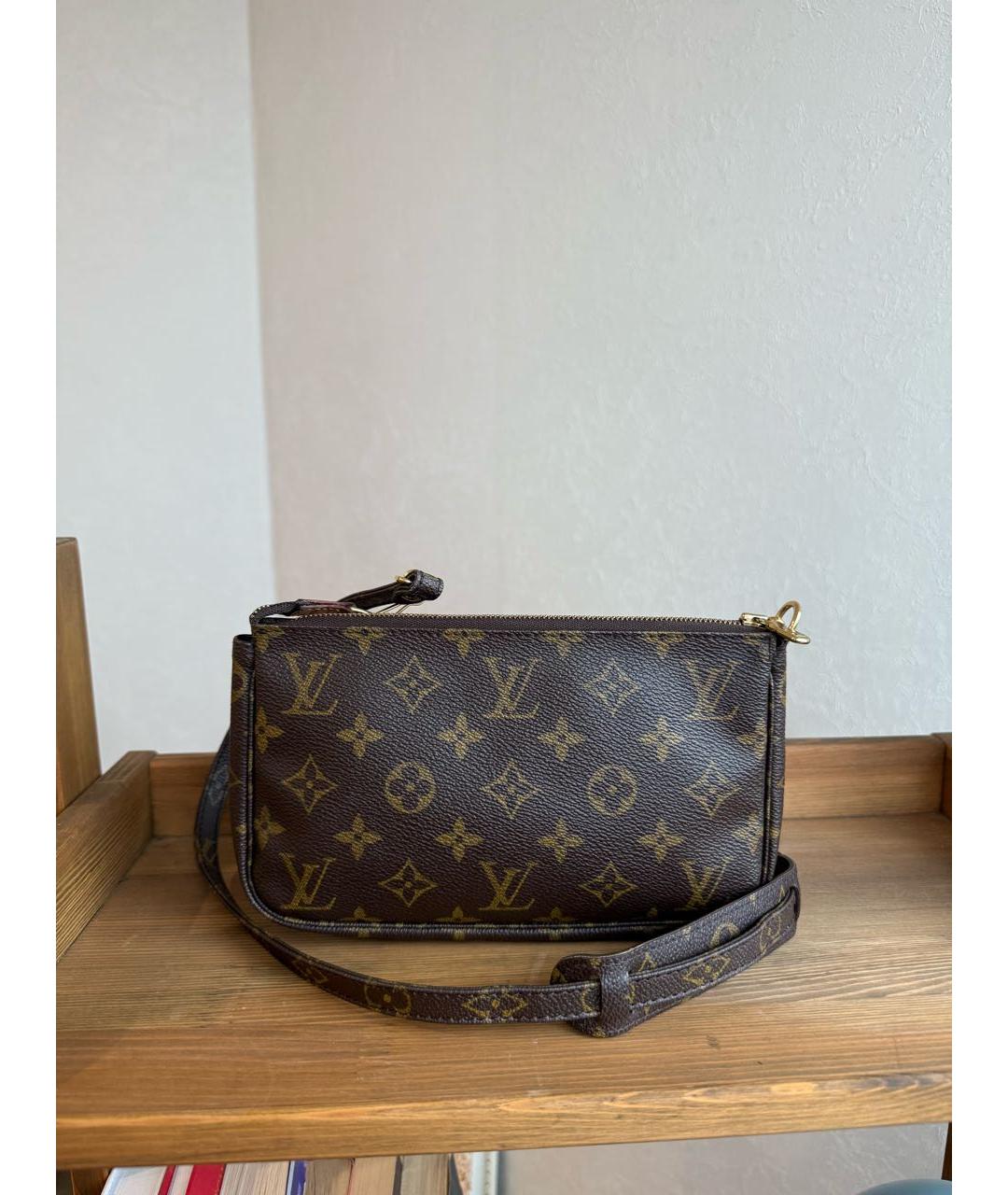 LOUIS VUITTON Коричневая сумка через плечо из канвы, фото 8