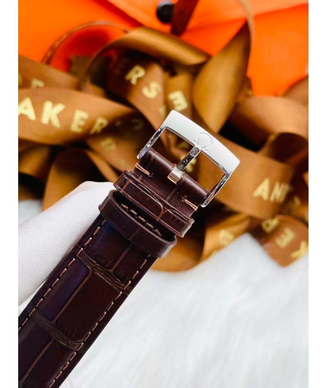OMEGA Коричневые часы, фото 4