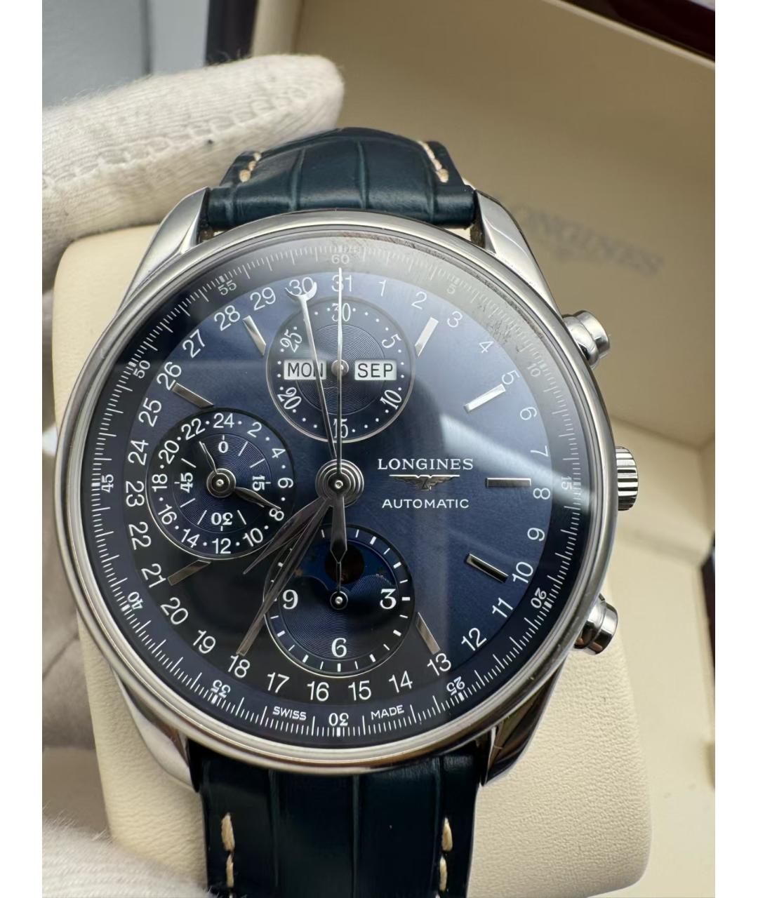 LONGINES Темно-синие часы, фото 4
