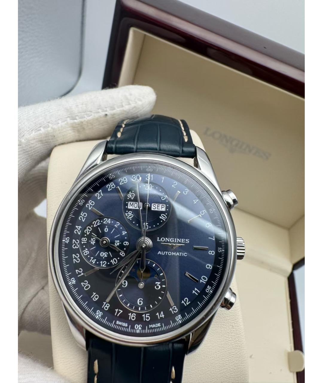LONGINES Темно-синие часы, фото 3