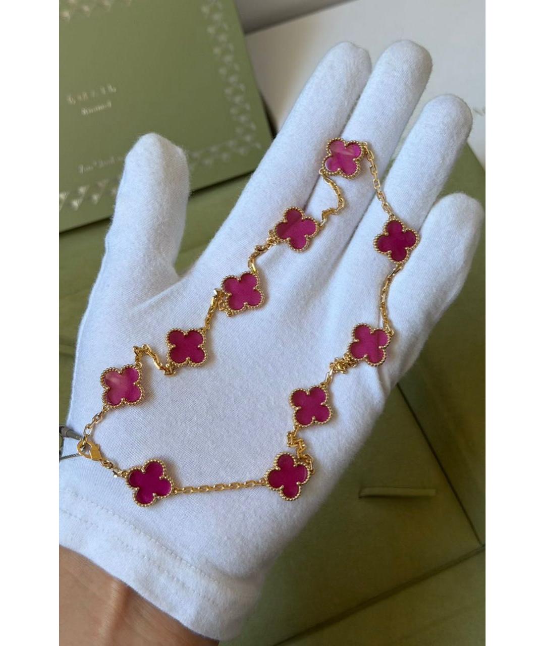 VAN CLEEF & ARPELS Розовое колье из желтого золота, фото 2