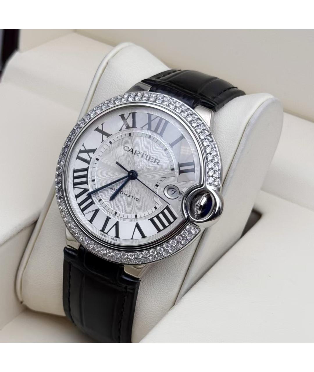 CARTIER Черные часы, фото 4