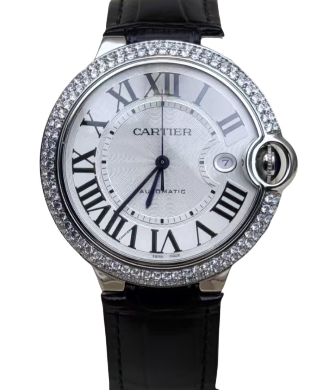 CARTIER Черные часы, фото 6