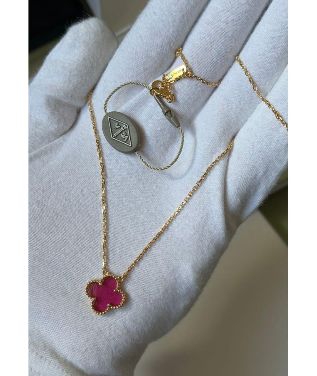VAN CLEEF & ARPELS Розовое колье из желтого золота, фото 4