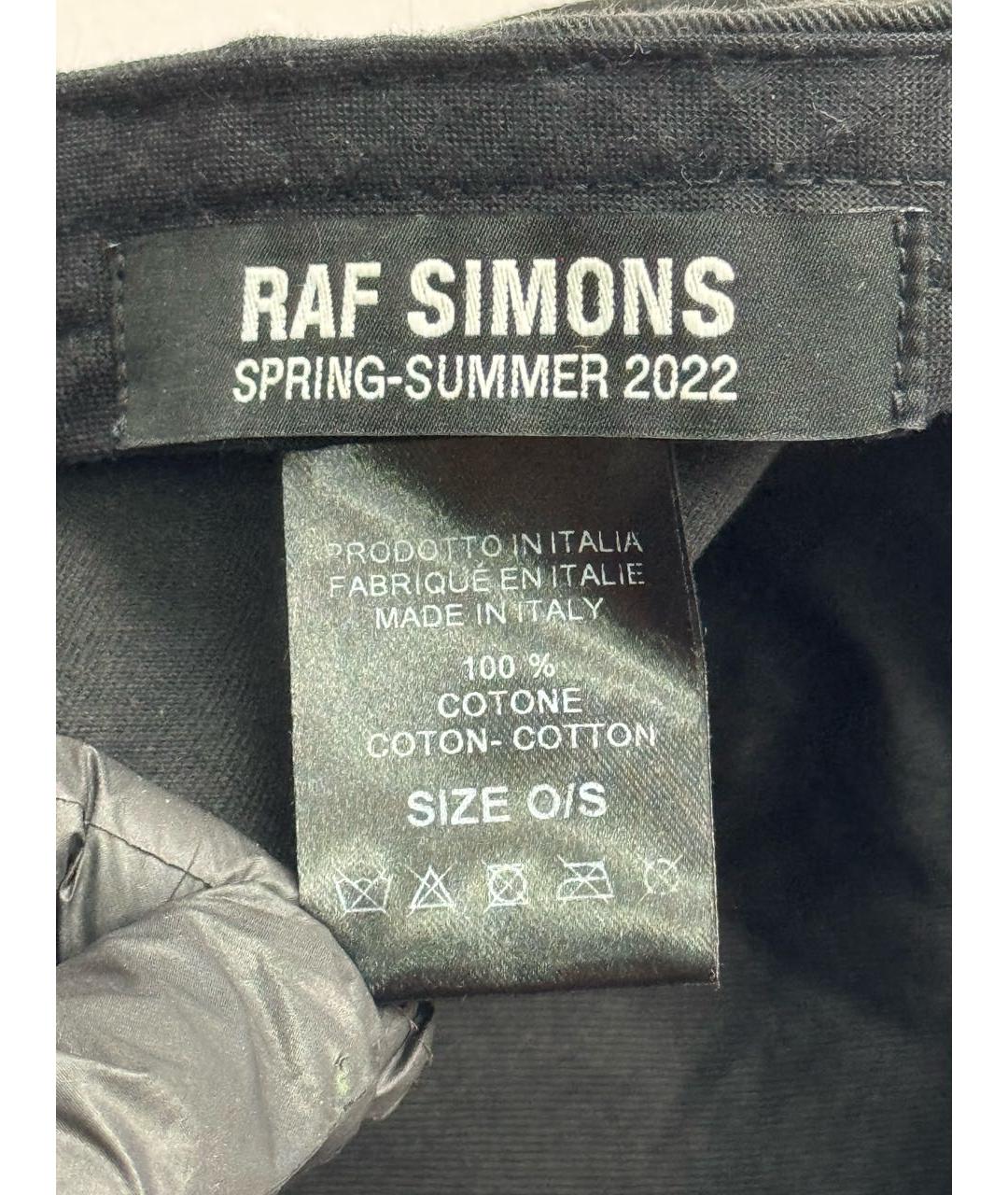 RAF SIMONS Черная хлопковая кепка/бейсболка, фото 8