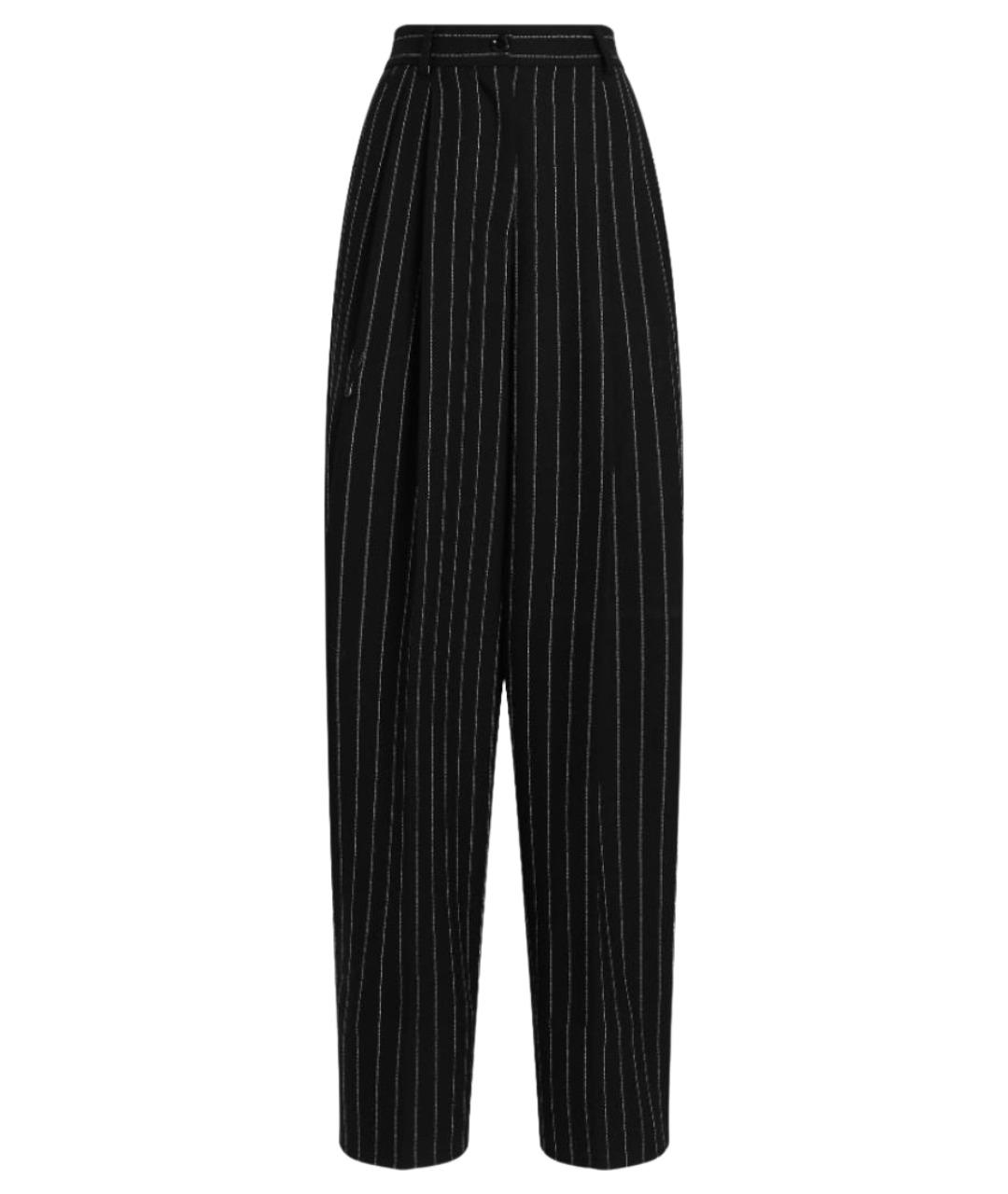 DOLCE&GABBANA Черные шерстяные прямые брюки, фото 1