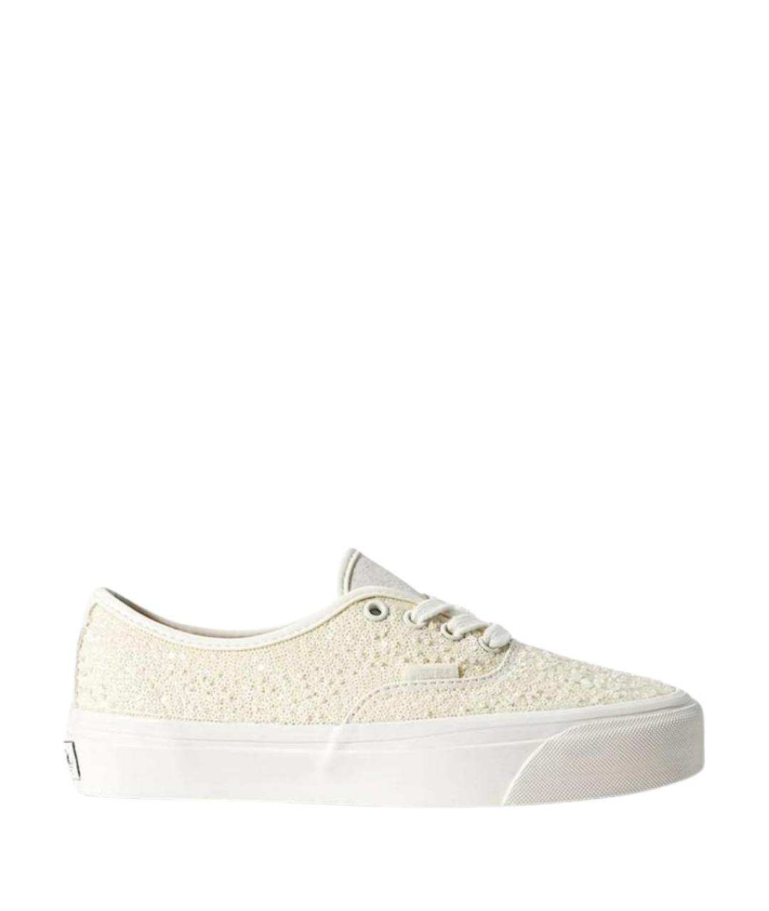 VANS Белые текстильные низкие кроссовки / кеды, фото 1