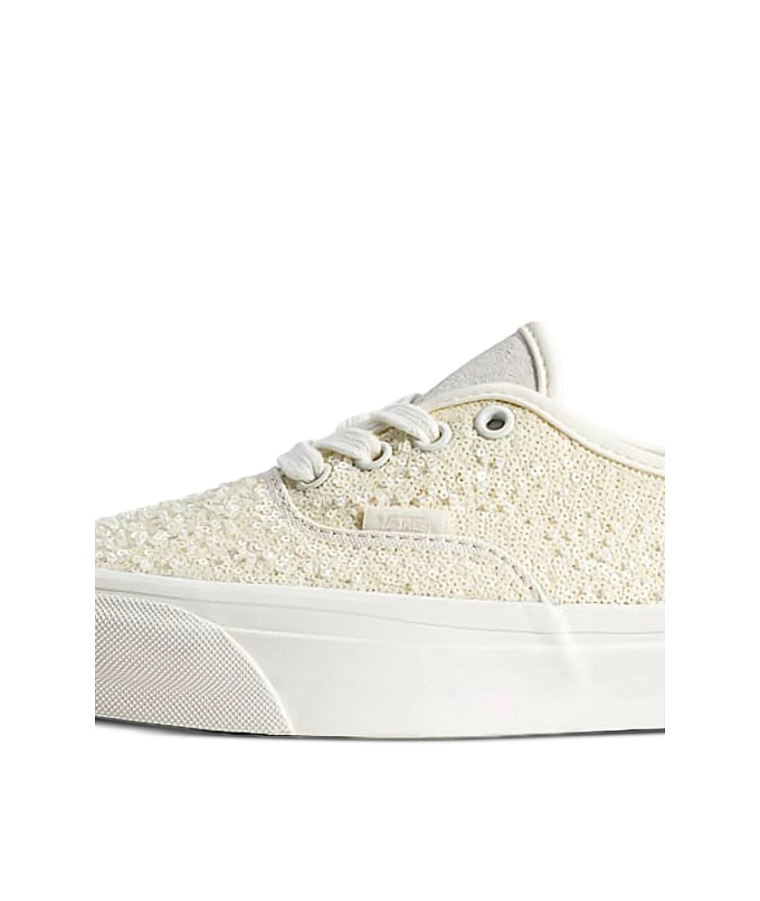 VANS Белые текстильные низкие кроссовки / кеды, фото 2